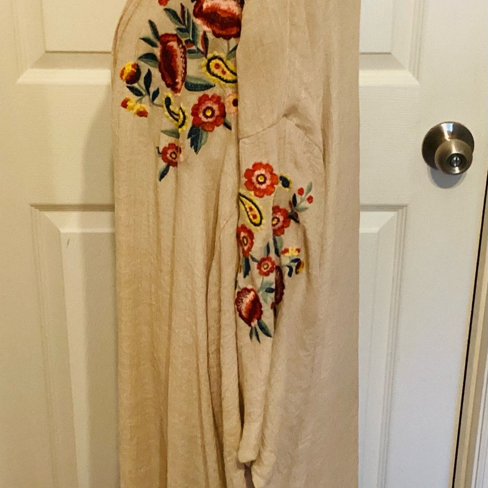 Umgee 1XL Women's Floral Embroided  Duster - Picture 5 of 7